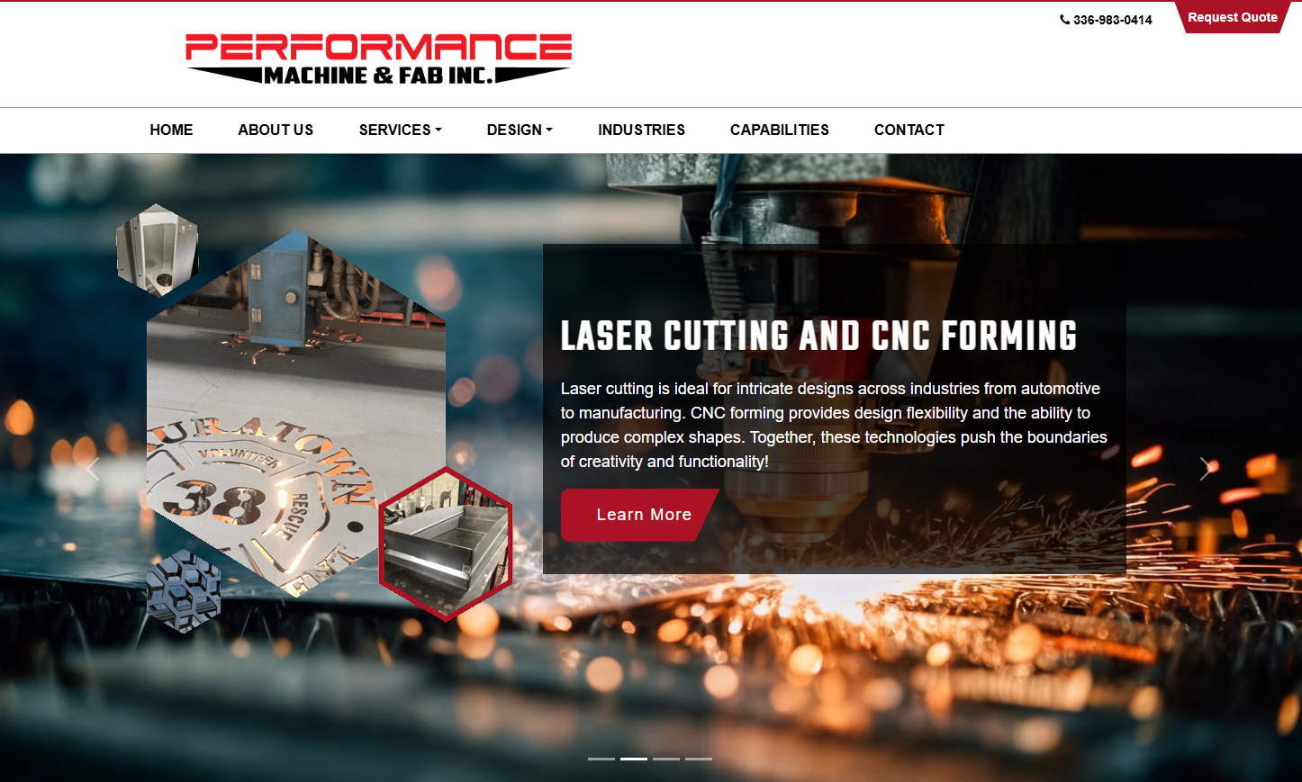 Performance Machine and Fab  Website