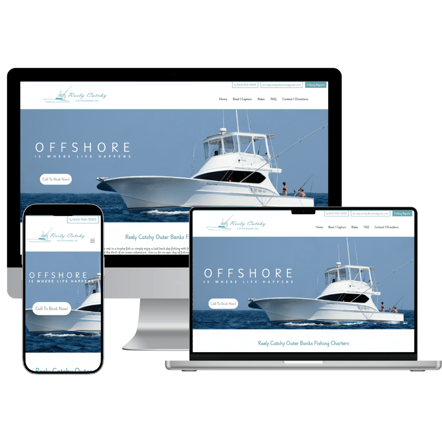 Reely Catchy Fishing Charter Website Wanchese,NC